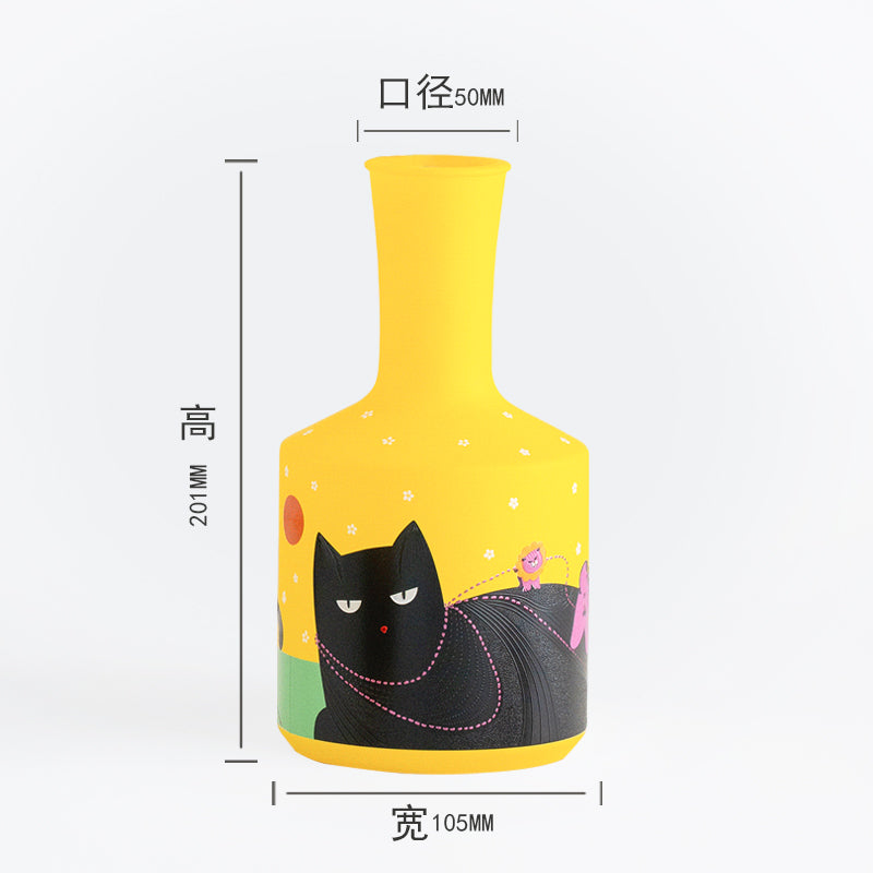 Starry Night Cat Vase