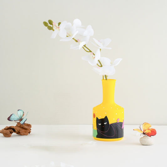 Starry Night Cat Vase