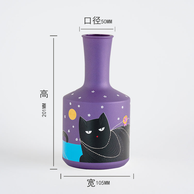 Starry Night Cat Vase