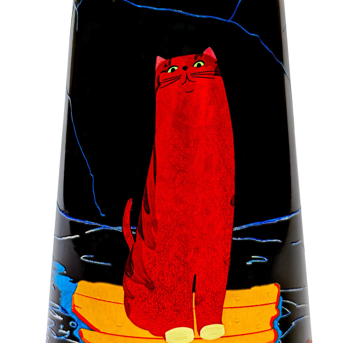 Whimsical Cat Raft Vase