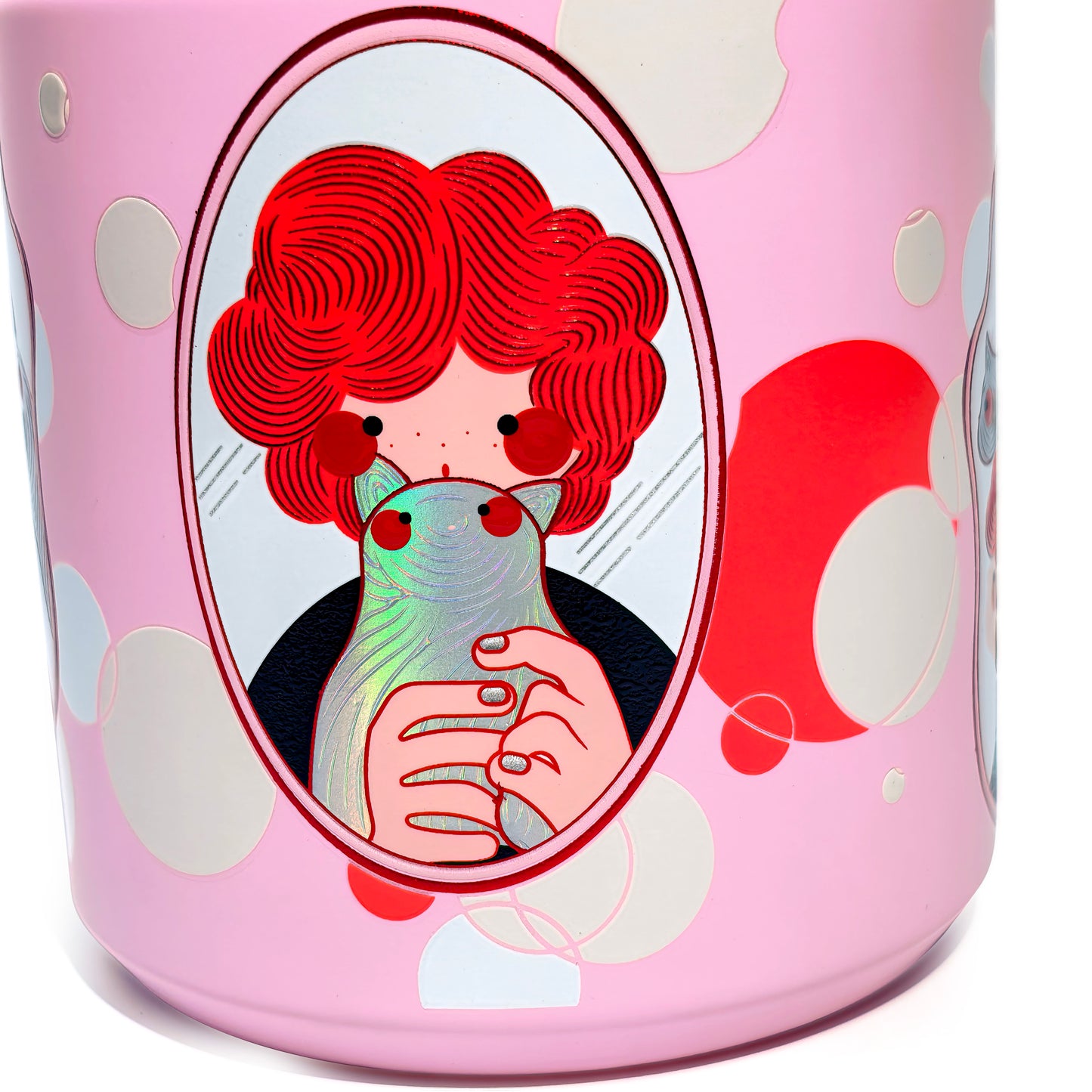 Dreamy Cat Embrace Vase