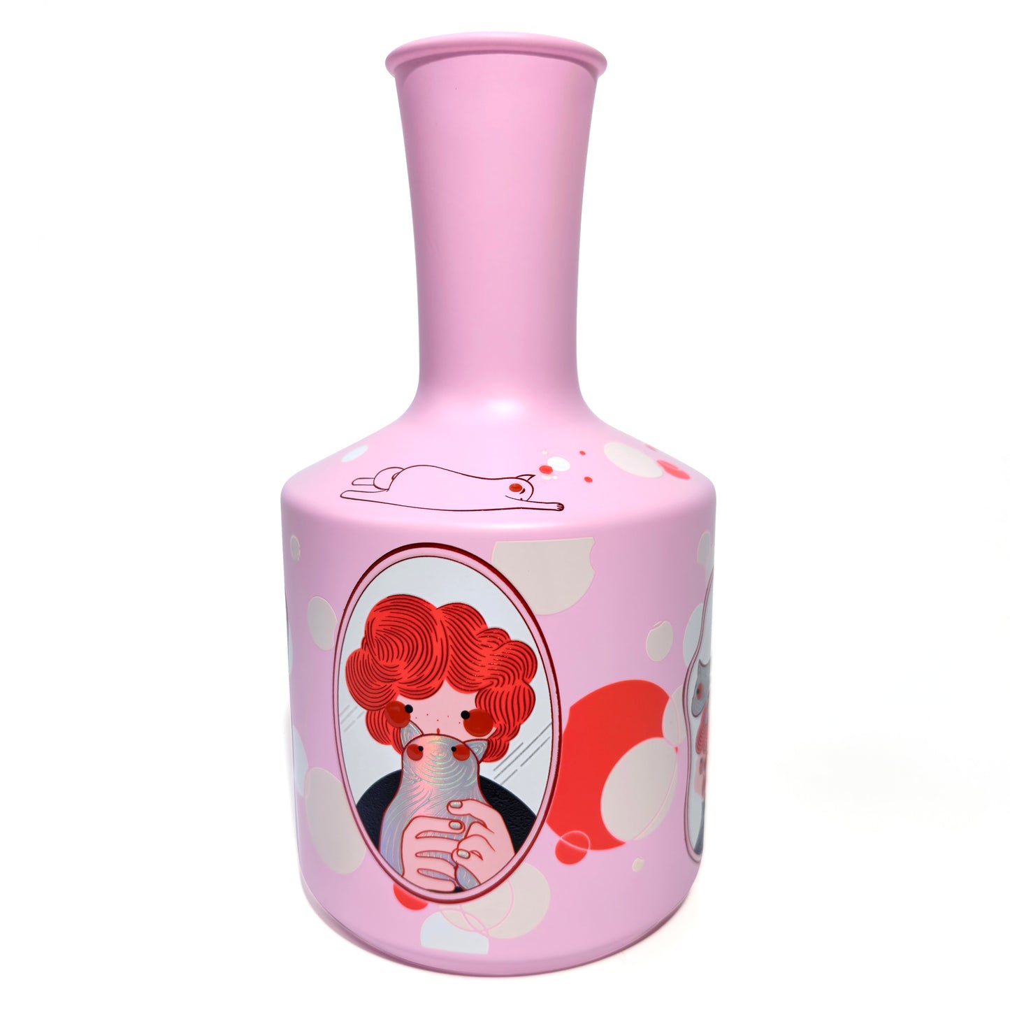 Dreamy Cat Embrace Vase