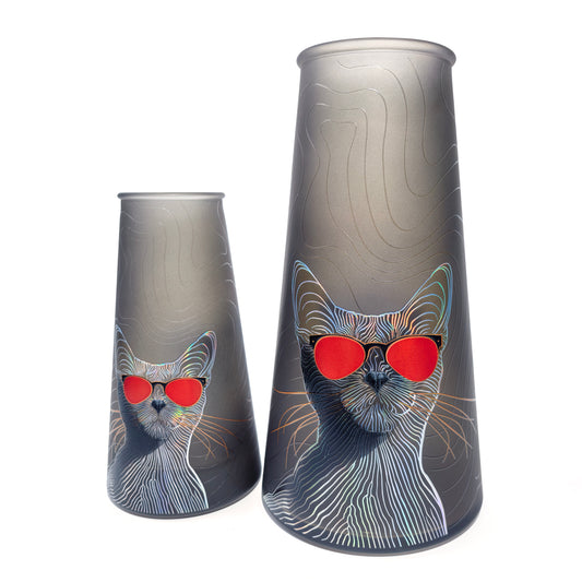 Feline Flair Vase