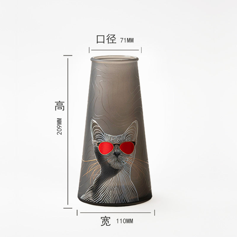 Feline Flair Vase