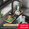 Kitchen Space Aluminum Sink Drain Rack Sponge Storage Faucet Holder Soap Drainer Shelf Basket Organizer Bathroom Accessories