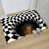 3D Sewer Manhole Cover Horror Home Carpet Clown Trap Visual Living Room Floor Mat 40*60CM Halloween Christmas Decor for Home