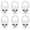 6pcs Mini Halloween Candy Bucket Pot Witch Skeleton Cauldron Holder Jar Trick Or Treat Halloween Party Decoration Props Kids Toy