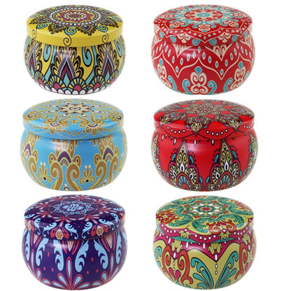 6pcs Stylish Tin Jar Containers -- Bixtore.com