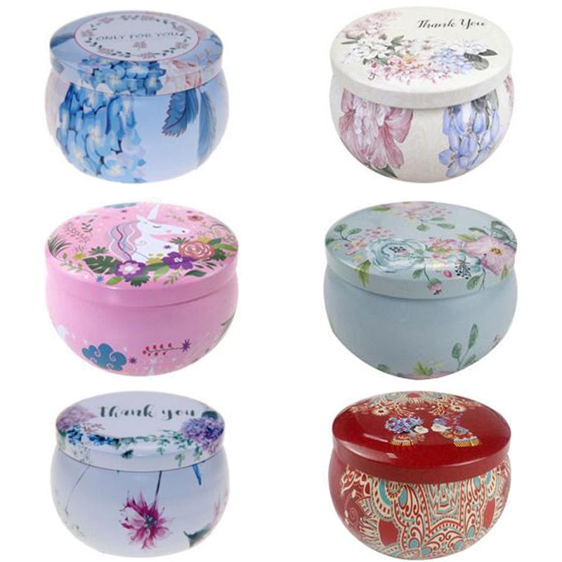 6pcs Stylish Tin Jar Containers -- Bixtore.com