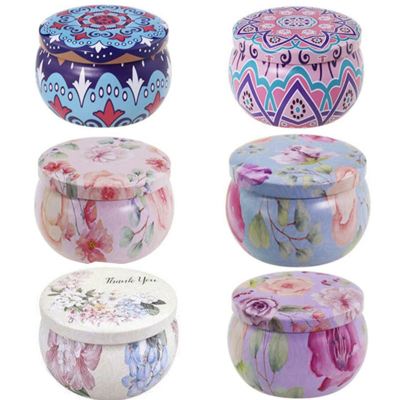 6pcs Stylish Tin Jar Containers -- Bixtore.com