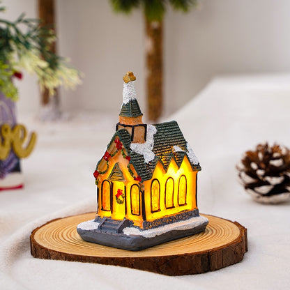 Glowing Christmas Light House -- Bixtore.com