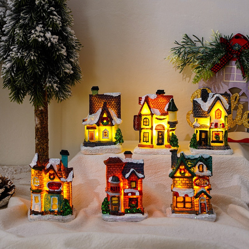 Glowing Christmas Light House -- Bixtore.com