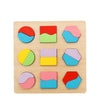 Educational Wooden Toy, Children Geometric Shape Block Building Puzzle Cognitive Matching Early Learning Tool Set