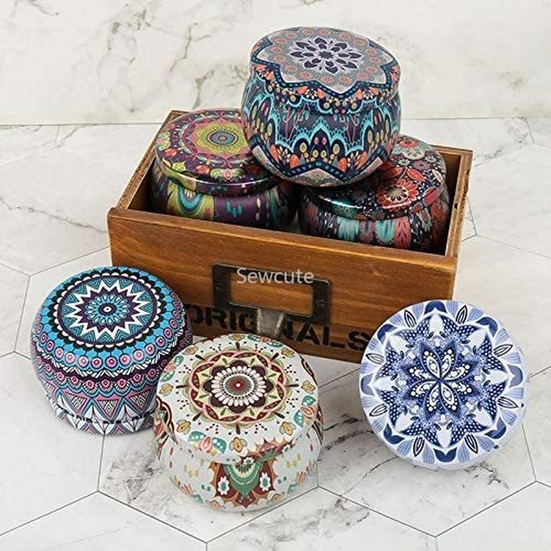 6pcs Stylish Tin Jar Containers -- Bixtore.com